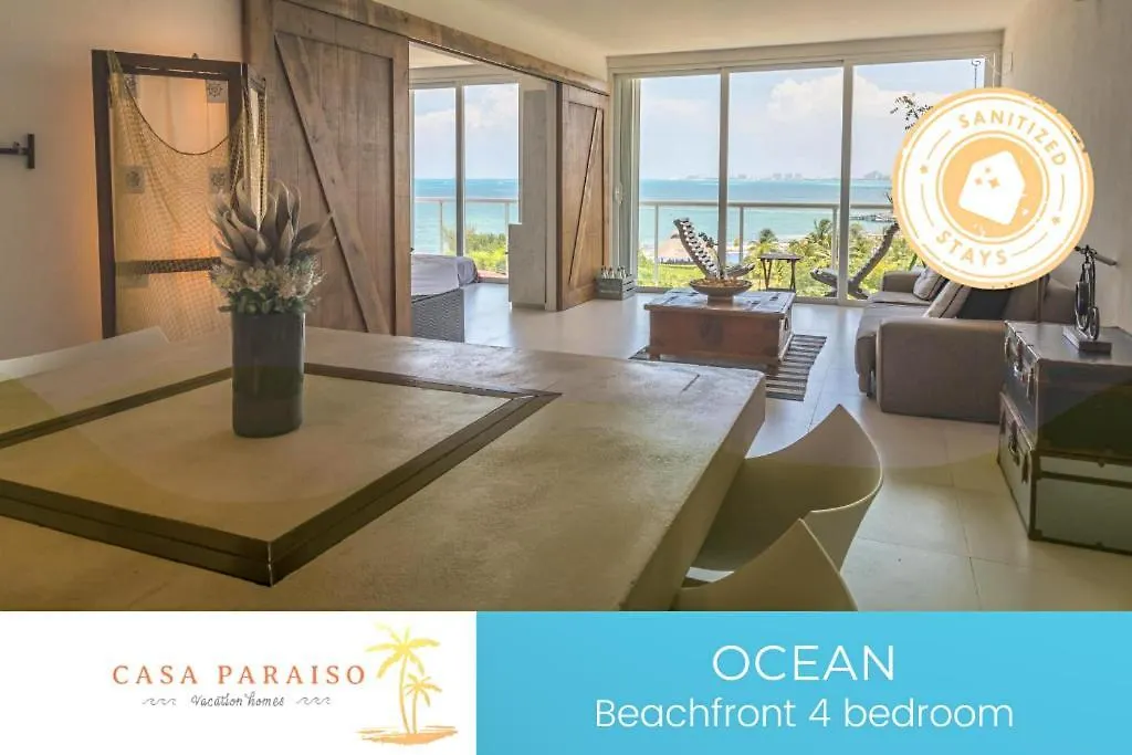 Ocean Beachfront 4 Bdr -Amazing Oceanview Διαμέρισμα Κανκούν